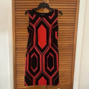 Enfocus Studio Women’s Red and Black Sleeveless Casual Dress Sz 6